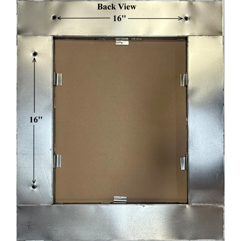 TalaMex Medium Silver Sunflower Tile Talavera Tin Mirror Details