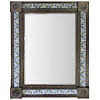 TalaMex Large Silver Mesh Tile Mexican Mirror
