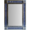 TalaMex Large Silver Target Tile Mexican Mirror