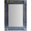 TalaMex Large Silver Target Tile Mexican Mirror