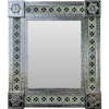Medium Silver Tlaquepaque Tile Mexican Mirror