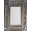 TalaMex Post Small Silver Guadalajara Tile Mexican Mirror