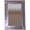 TalaMex Big Silver Orizaba Tile Talavera Tin Mirror