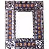 TalaMex Small Silver Orizaba Tile Talavera Tin Mirror