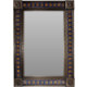 TalaMex Big Brown Orizaba Tile Talavera Tin Mirror
