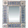 TalaMex Small Silver Escudo Talavera Tile Tin Mirror