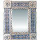 TalaMex Small Silver Escudo Talavera Tile Tin Mirror