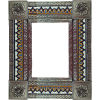 TalaMex Small Silver Milan Tile Talavera Tin Mirror