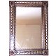 TalaMex Big Brown Milan Tile Talavera Tin Mirror