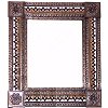 TalaMex Medium Brown Milan Tile Talavera Tin Mirror