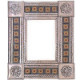 TalaMex Small Silver Sunflower Tile Talavera Tin Mirror