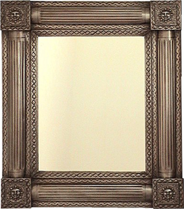 TalaMex Sun Brown Tin Mirror