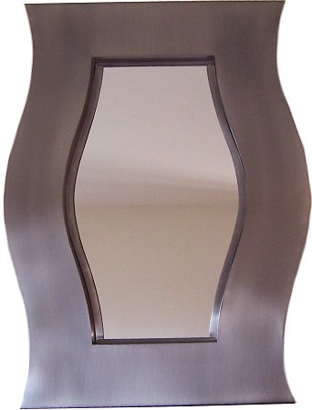 TalaMex Silver Waved II Tin Mirror