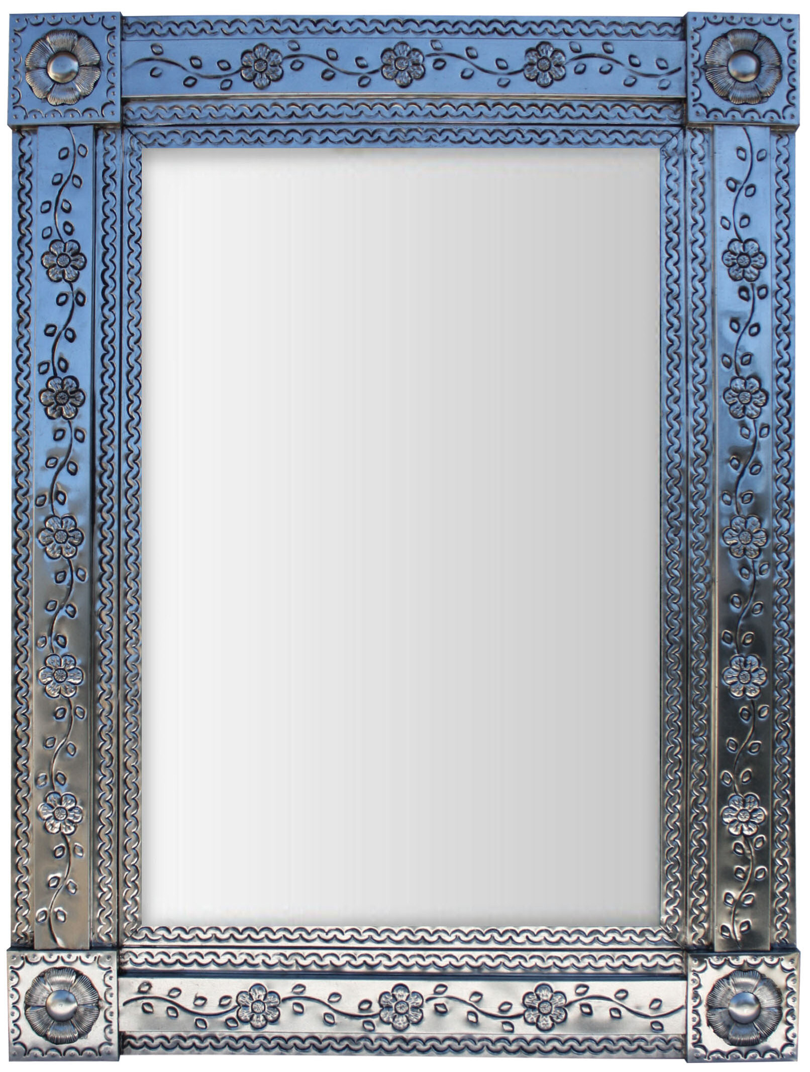 TalaMex Royal Silver Tin Mirror