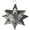 Small Silver Tin Star Chandelier