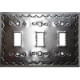 Triple Toggle Silver Tin Switchplate