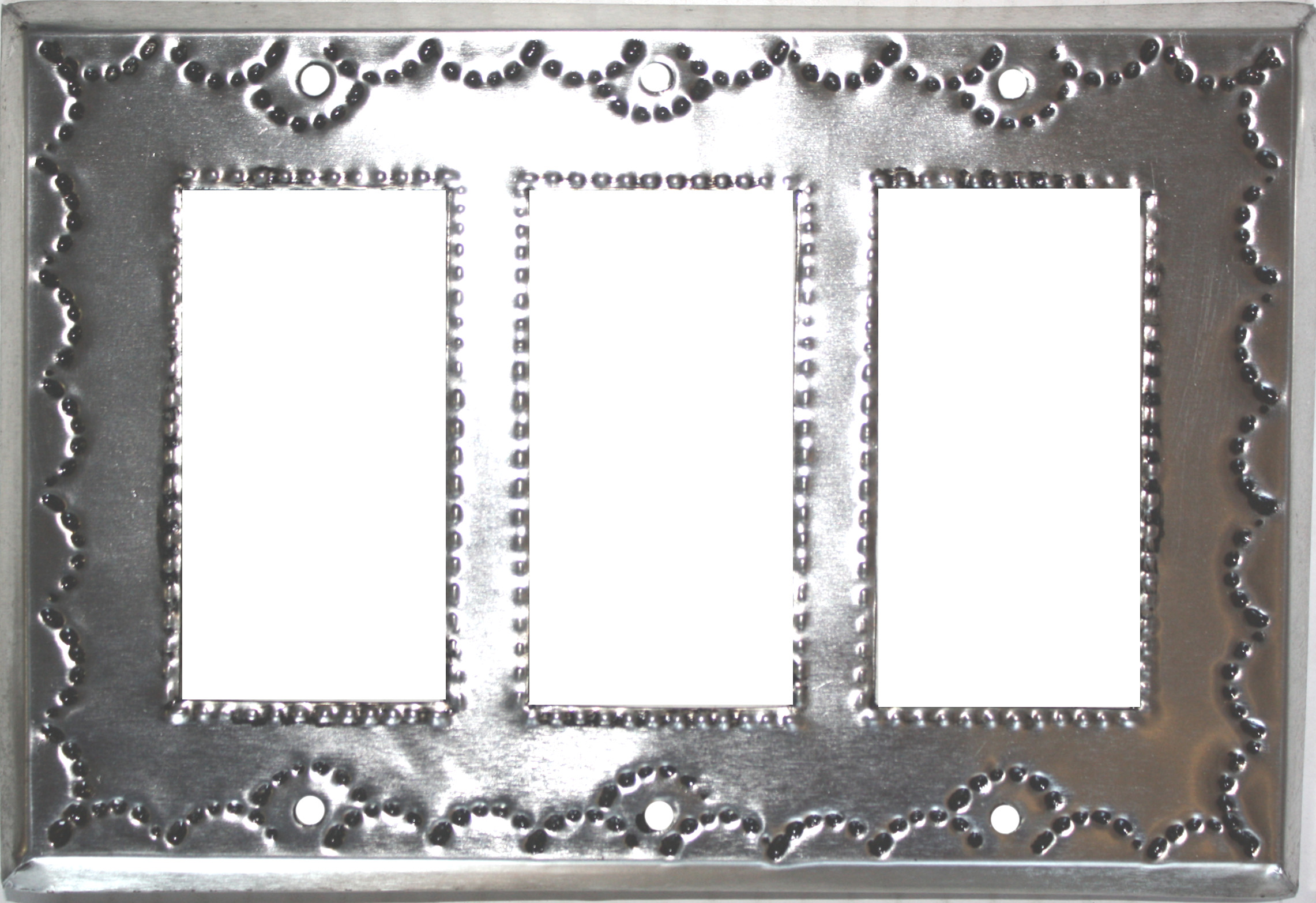 Triple Decora GFI Silver Tin Switchplate