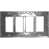 Quadruple Decora Silver Tin Switchplate