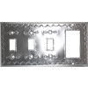 Triple Toggle-Decora Silver Tin Switchplate