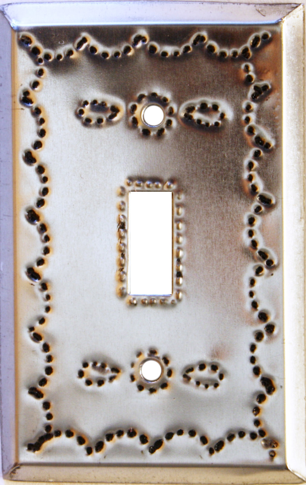 Single Toggle Silver Tin Switchplate