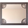 Diamond Beveled Silver Wrought Iron Mirror