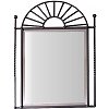 Half Moon Beveled Silver Wrought Iron Mirror