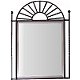 Half Moon Beveled Silver Wrought Iron Mirror