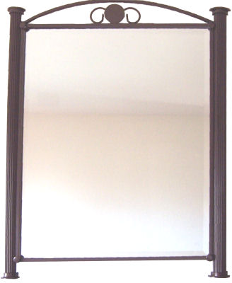 Roman Beveled Wrought Iron Mirror