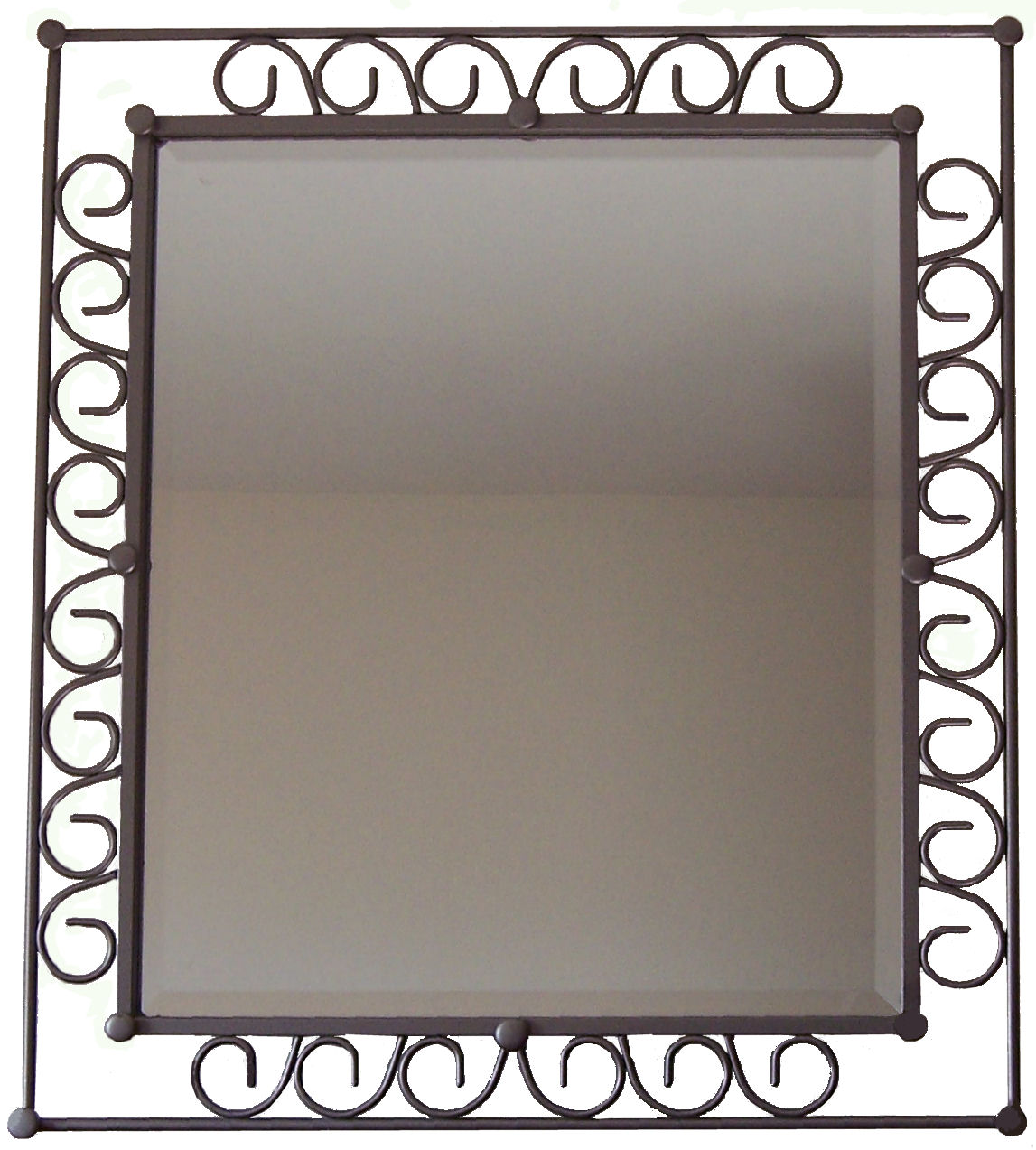 Hoop Beveled II Wrought Iron Mirror