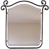 Suspended Beveled Wrought Iron Mirror