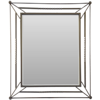 Star Beveled Wrought Iron Mirror