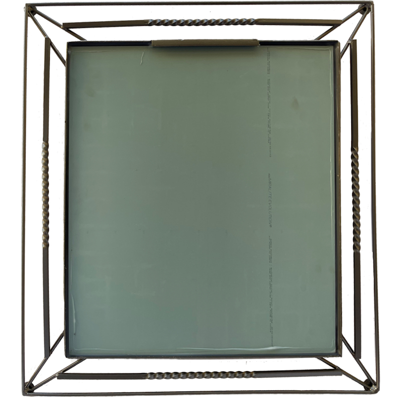 Star Beveled Wrought Iron Mirror Details