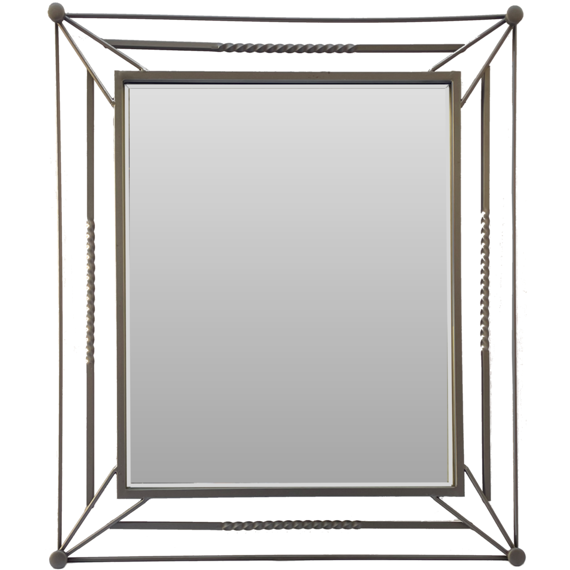 Star Beveled Wrought Iron Mirror