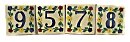 Talavera ceramic house number