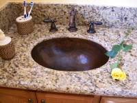 Hammered Bathroom Copper Sinks