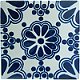 TalaMex Blue Bouquet Talavera Mexican Tile