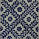 TalaMex Meshed Blue Leaves Talavera Mexican Tile