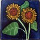 TalaMex Double Sunflower Talavera Mexican Tile