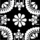 TalaMex White/Black Madrid Talavera Mexican Tile