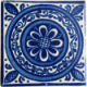 TalaMex Blue Target Talavera Mexican Tile