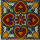 TalaMex Hearts Talavera Mexican Tile